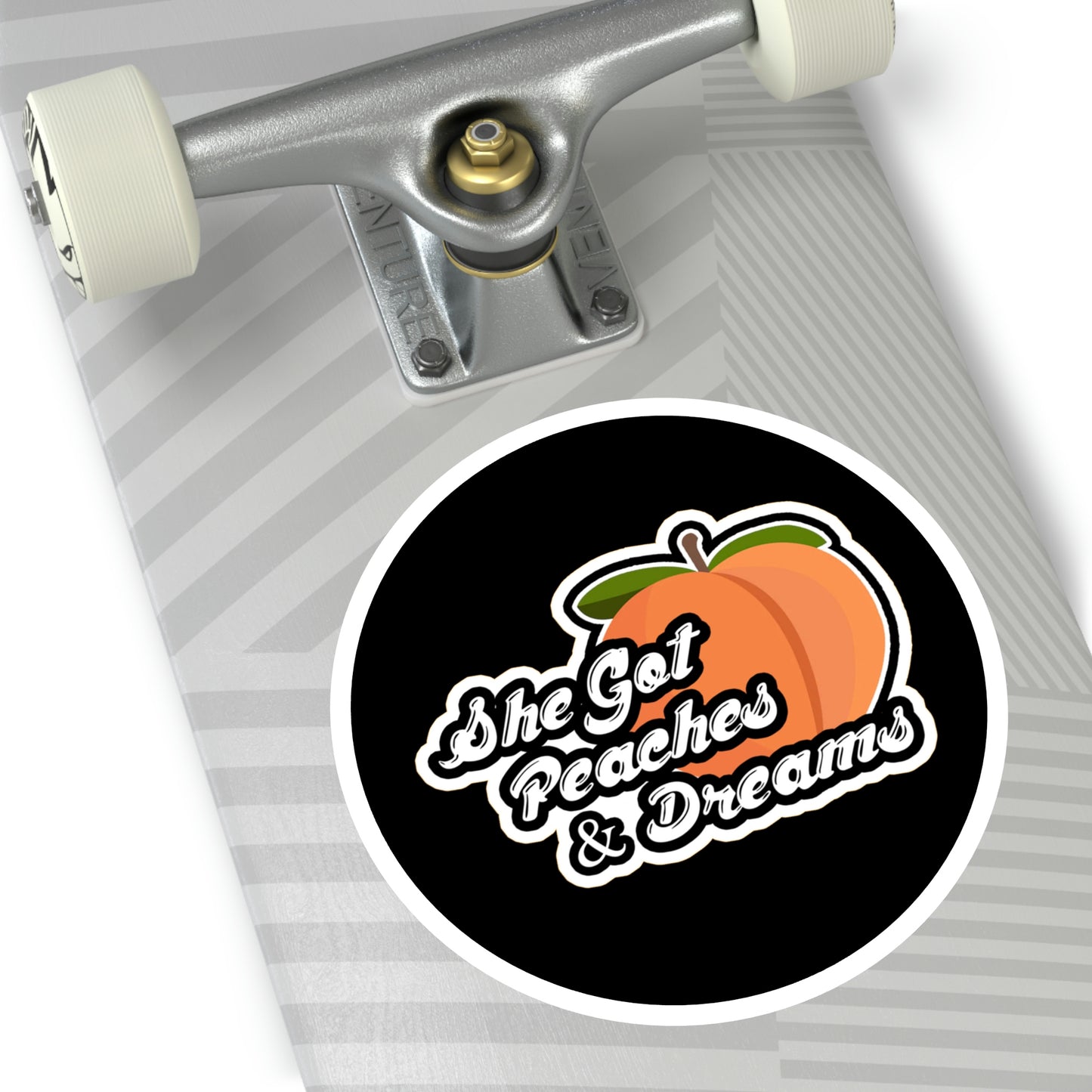 GFWP "Peaches And Dreams" Round Stickers, Indoor\Outdoor