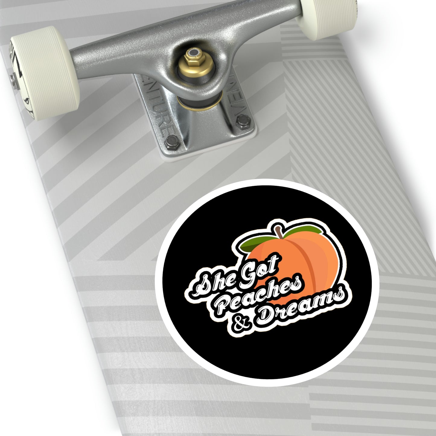 GFWP "Peaches And Dreams" Round Stickers, Indoor\Outdoor