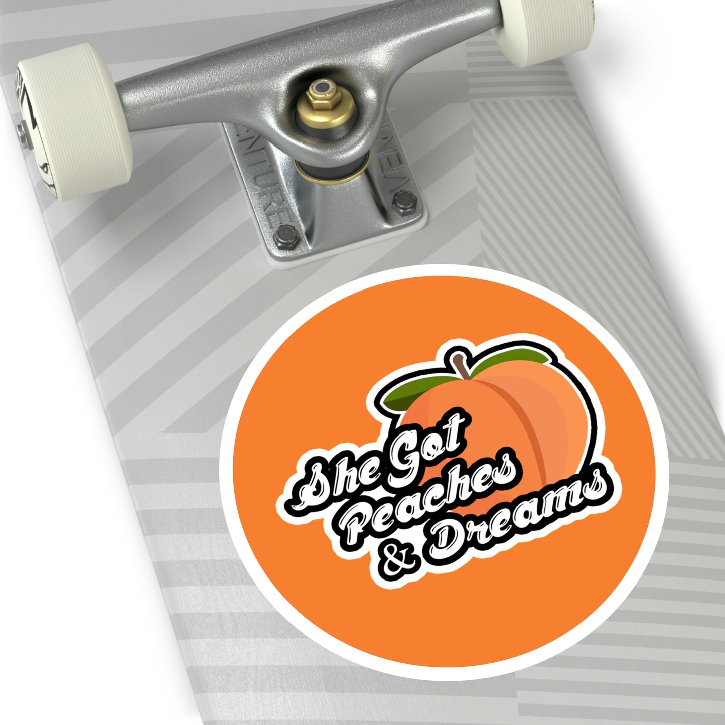 GFWP "Peaches And Dreams" Round Stickers, Indoor\Outdoor