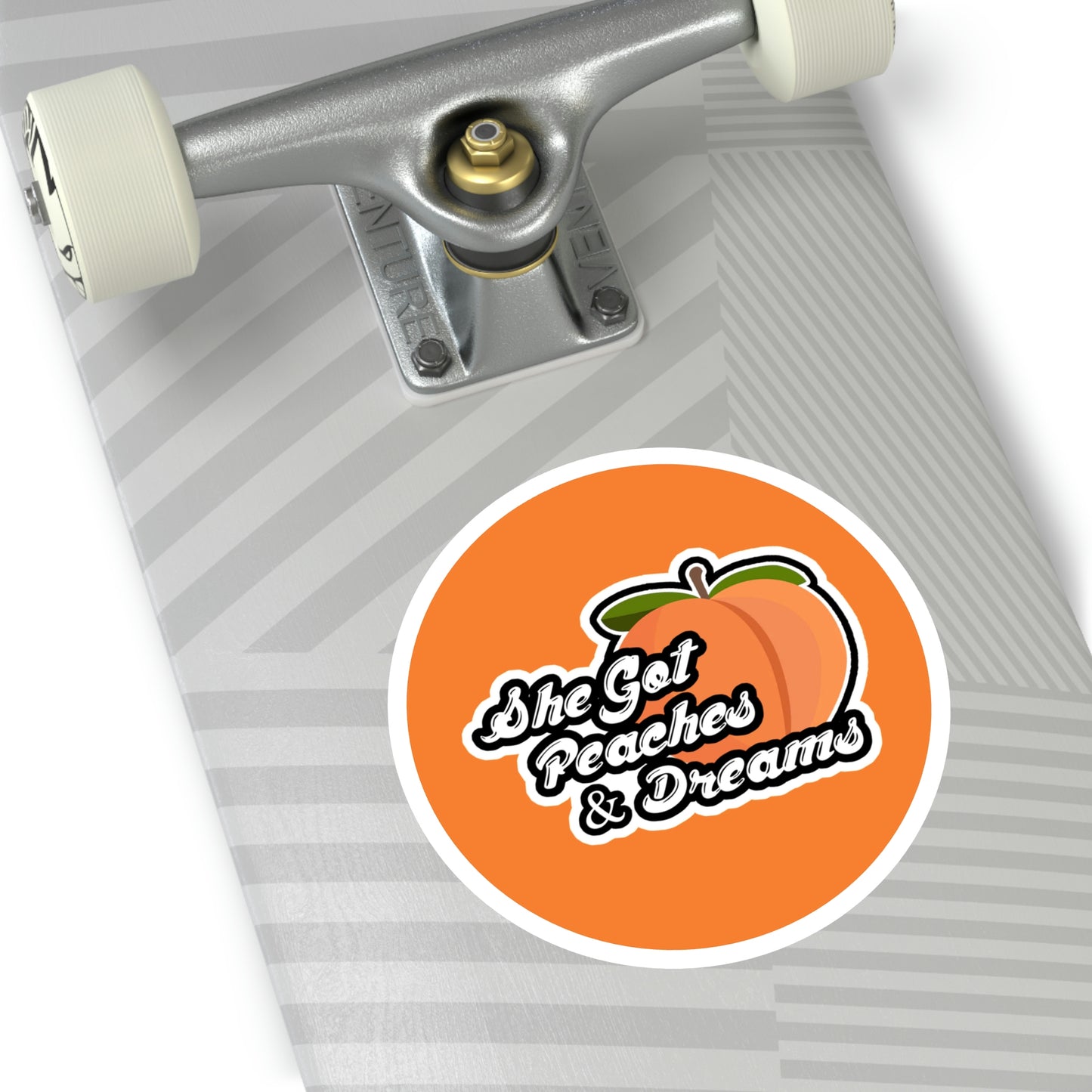 GFWP "Peaches And Dreams" Round Stickers, Indoor\Outdoor