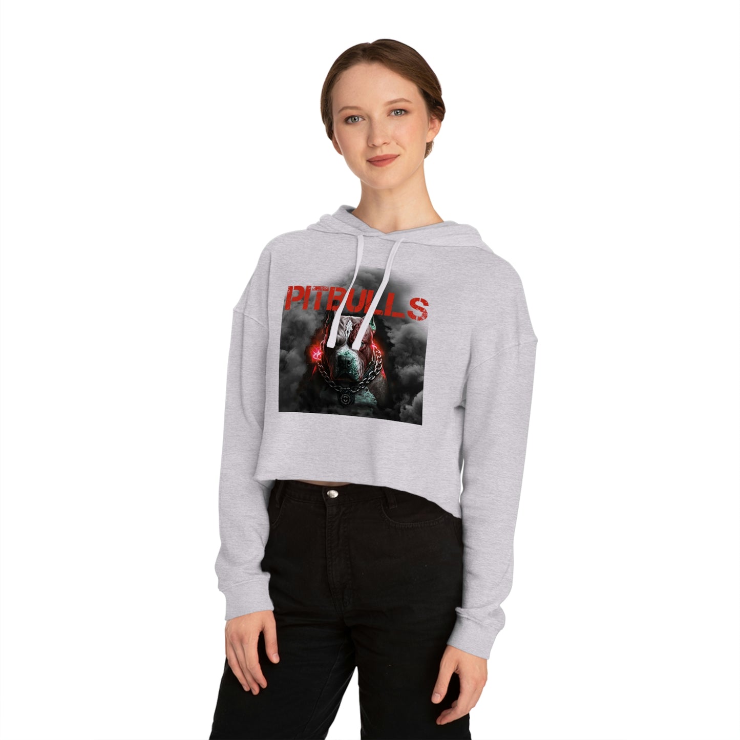 GFWP "Pitbulls" Graphic Cropped Hooded Sweatshirt
