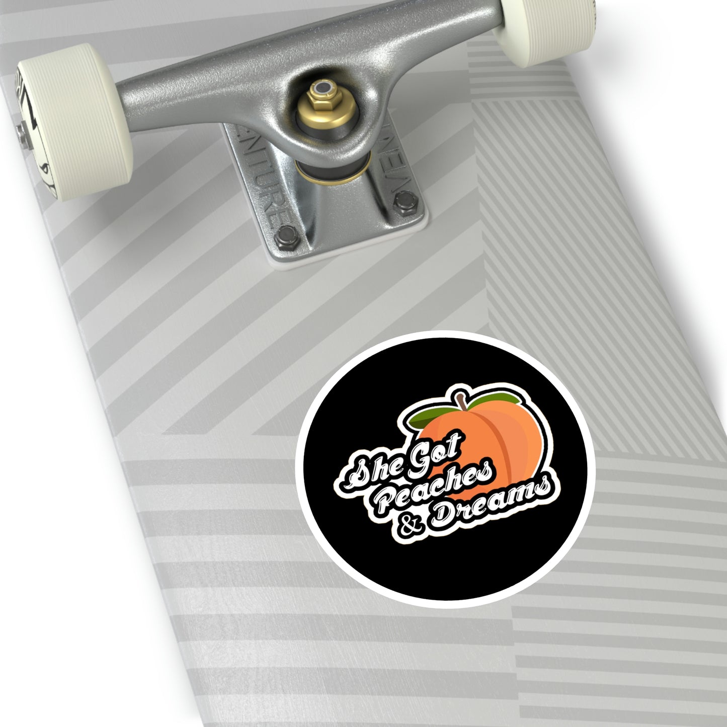 GFWP "Peaches And Dreams" Round Stickers, Indoor\Outdoor