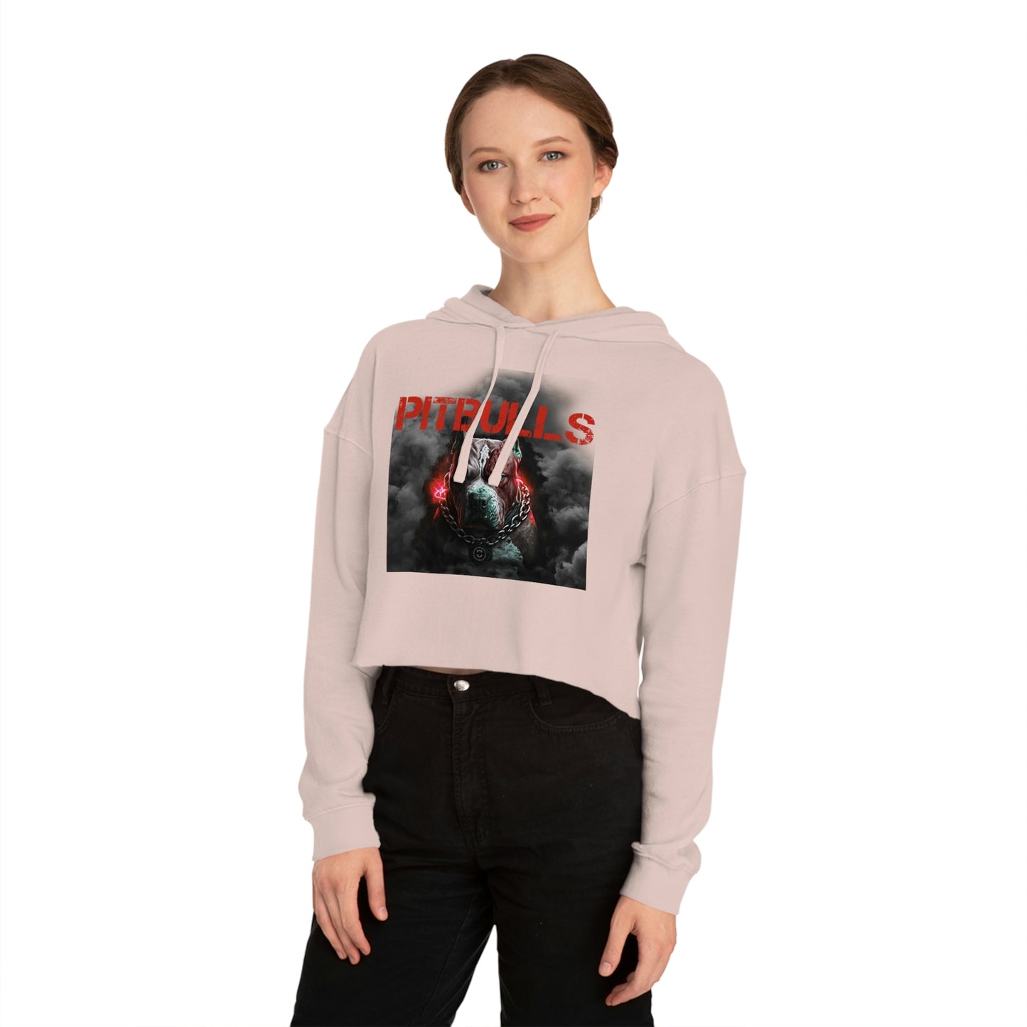GFWP "Pitbulls" Graphic Cropped Hooded Sweatshirt
