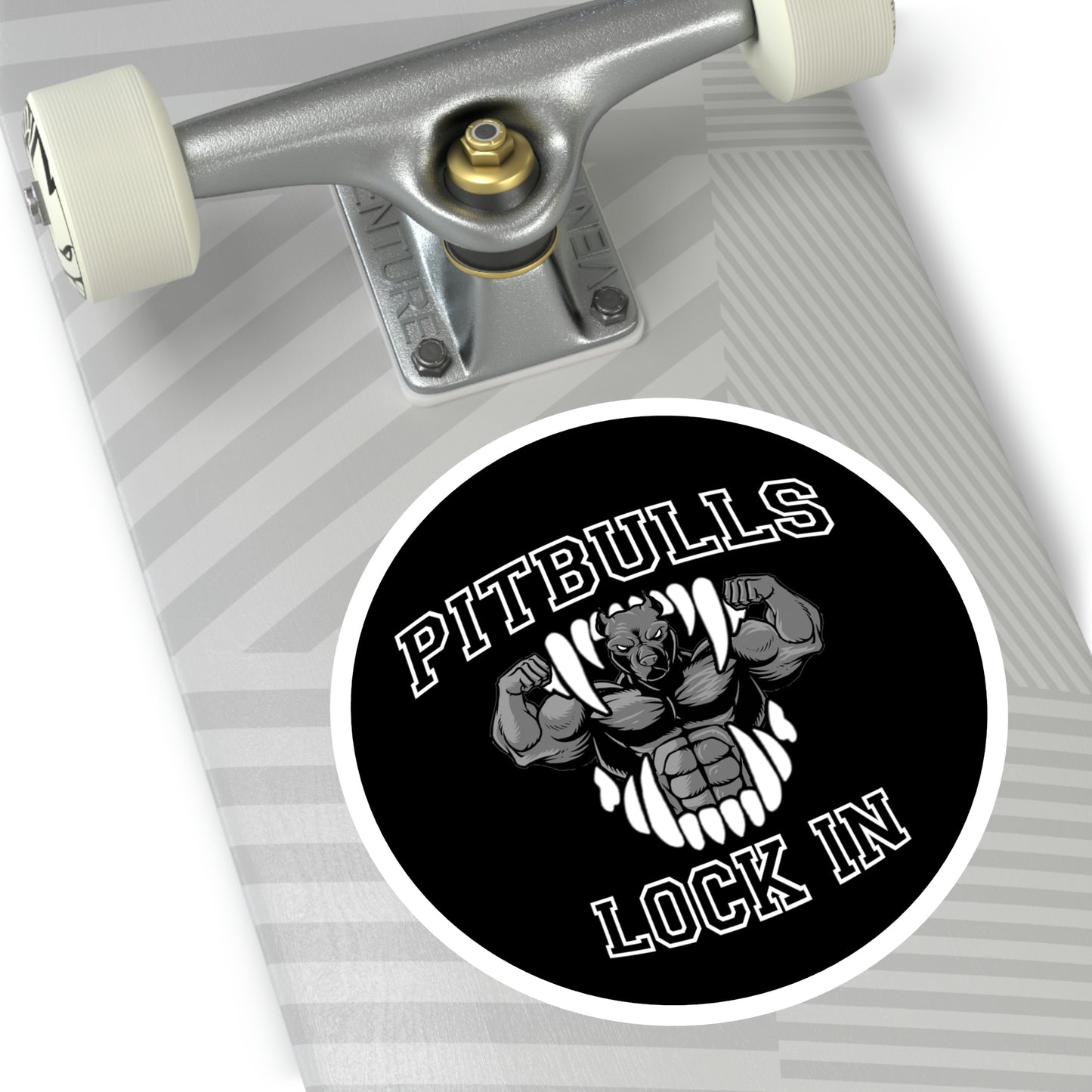GFWP "Pitbulls Lock In" Round Stickers, Indoor\Outdoor