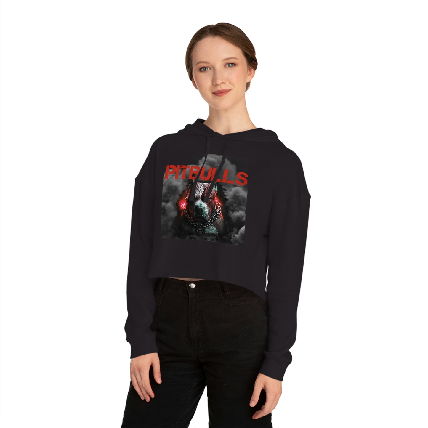 GFWP "Pitbulls" Graphic Cropped Hooded Sweatshirt