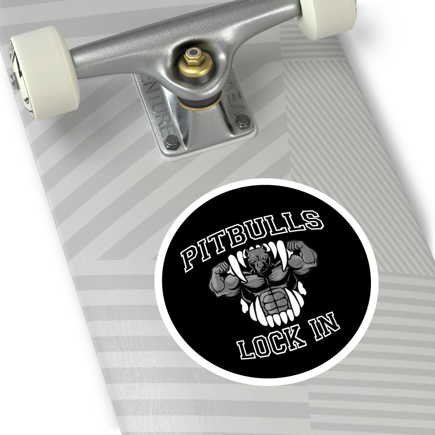 GFWP "Pitbulls Lock In" Round Stickers, Indoor\Outdoor