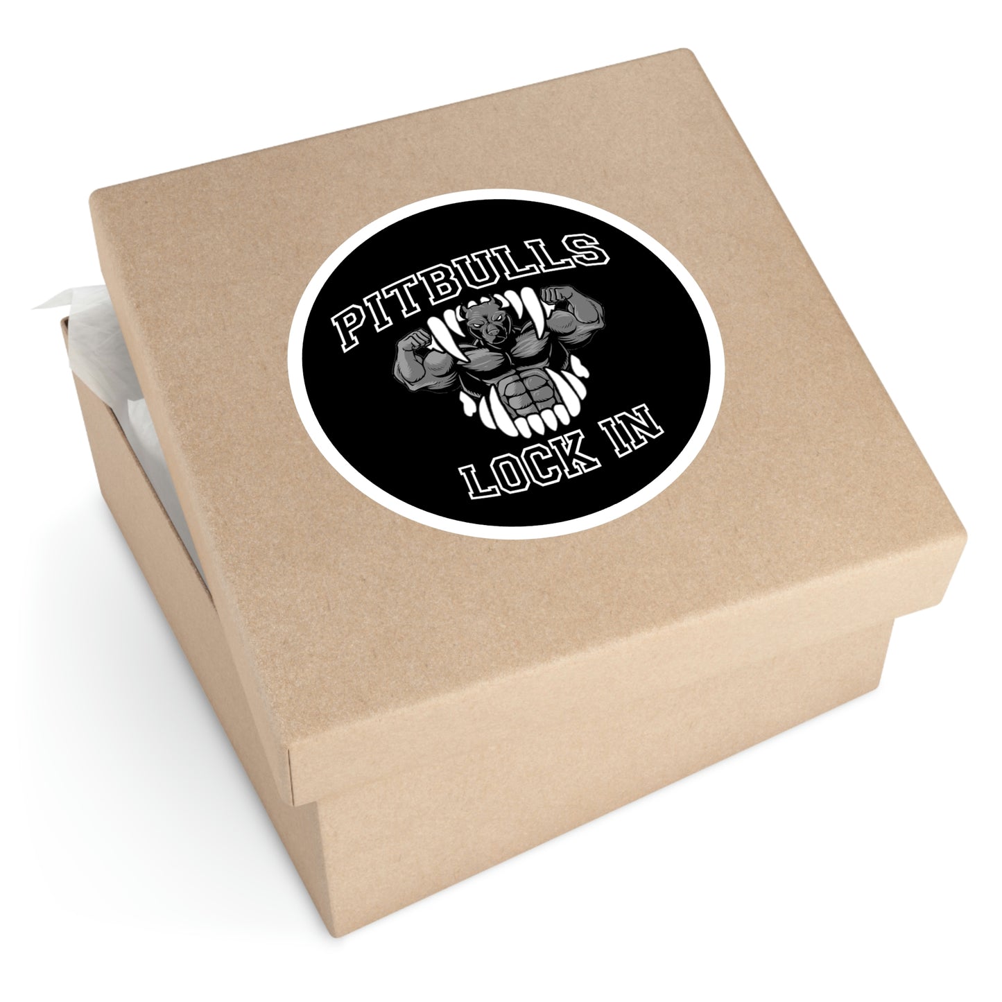 GFWP "Pitbulls Lock In" Round Stickers, Indoor\Outdoor