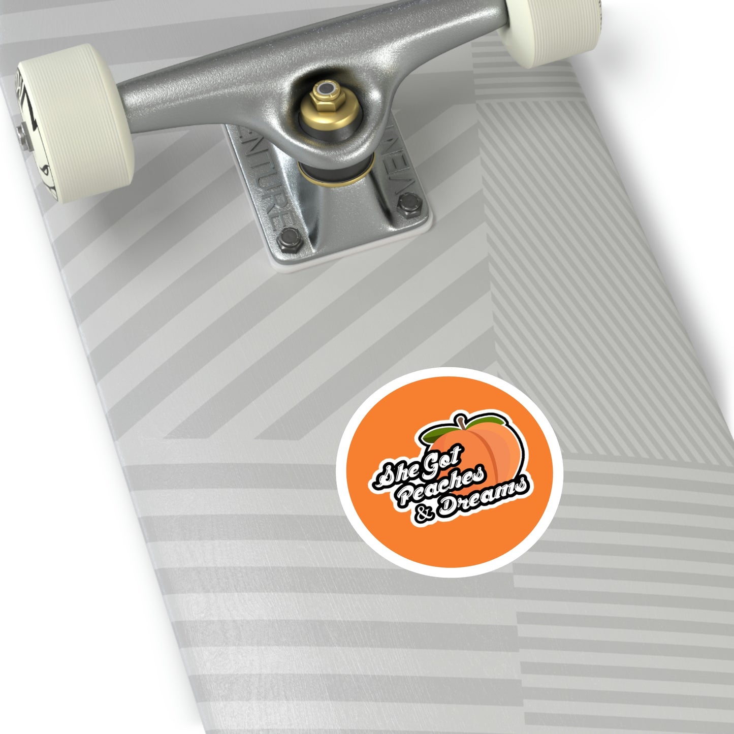 GFWP "Peaches And Dreams" Round Stickers, Indoor\Outdoor
