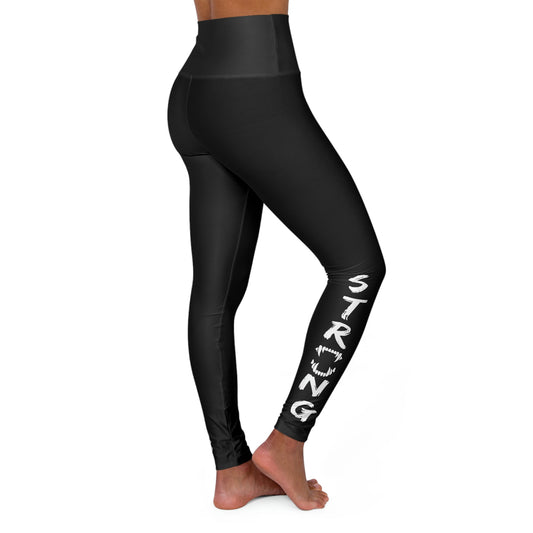 GFWP "Strong" Permanently High Waisted Yoga Leggings (AOP)