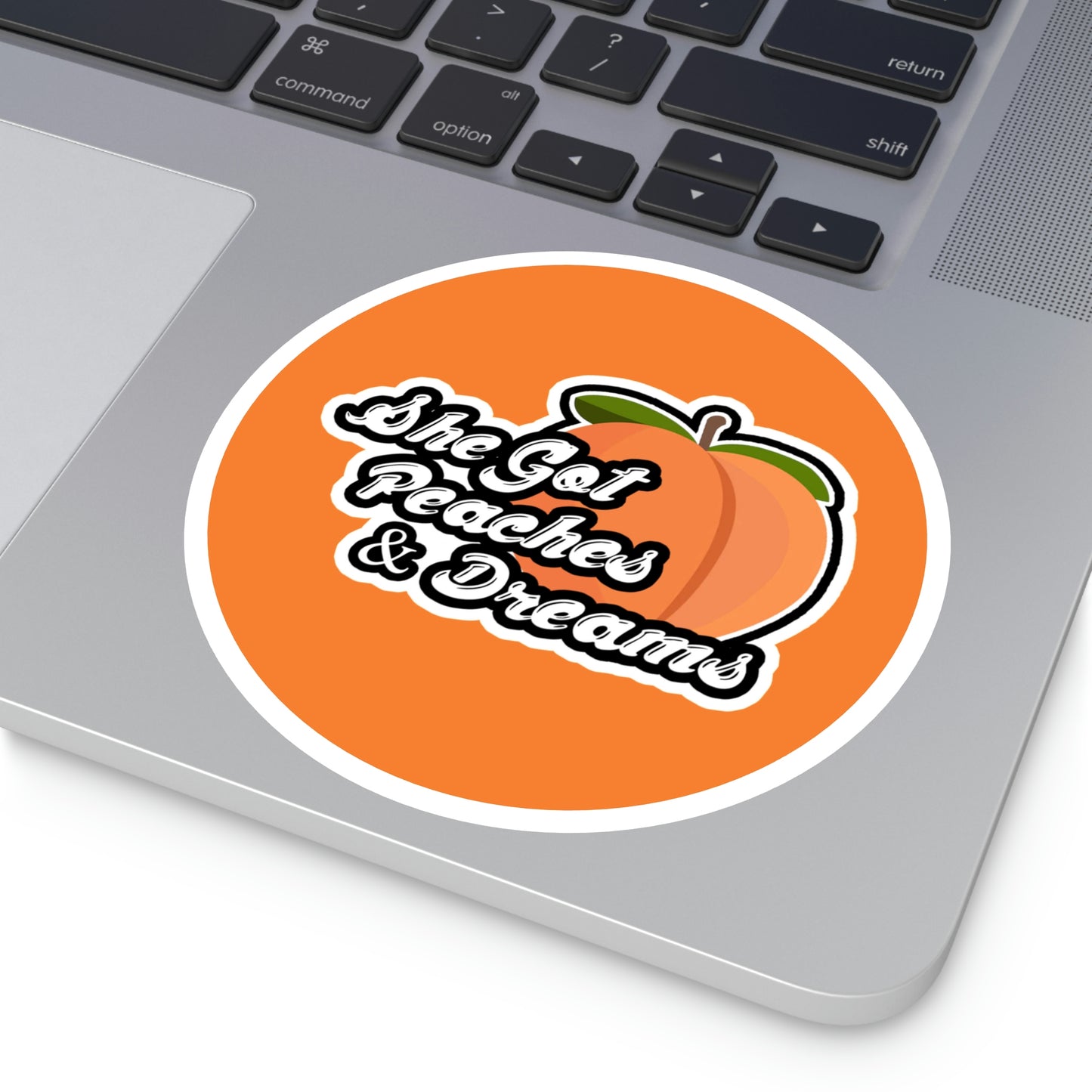 GFWP "Peaches And Dreams" Round Stickers, Indoor\Outdoor