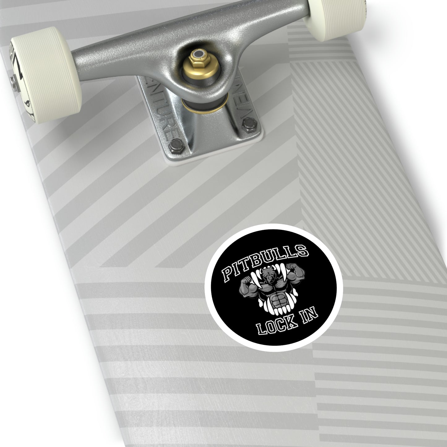 GFWP "Pitbulls Lock In" Round Stickers, Indoor\Outdoor