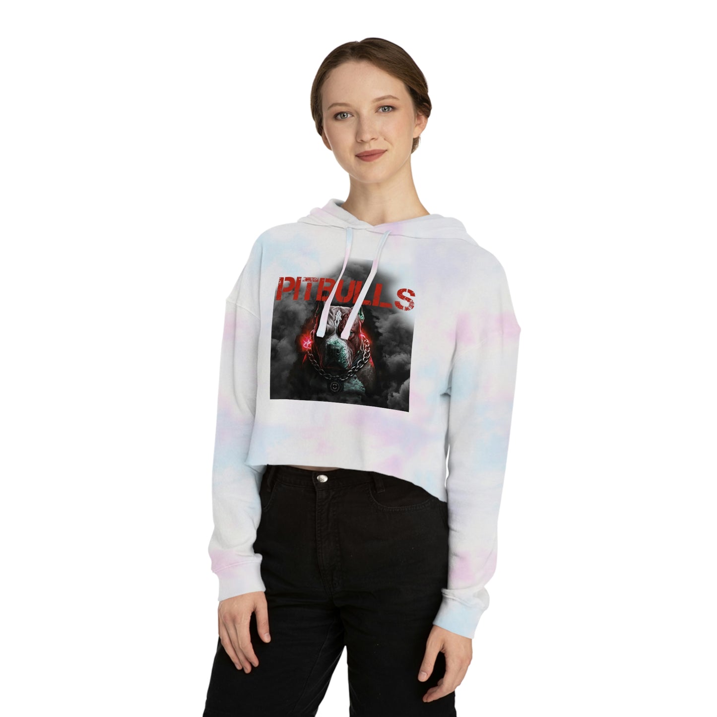 GFWP "Pitbulls" Graphic Cropped Hooded Sweatshirt