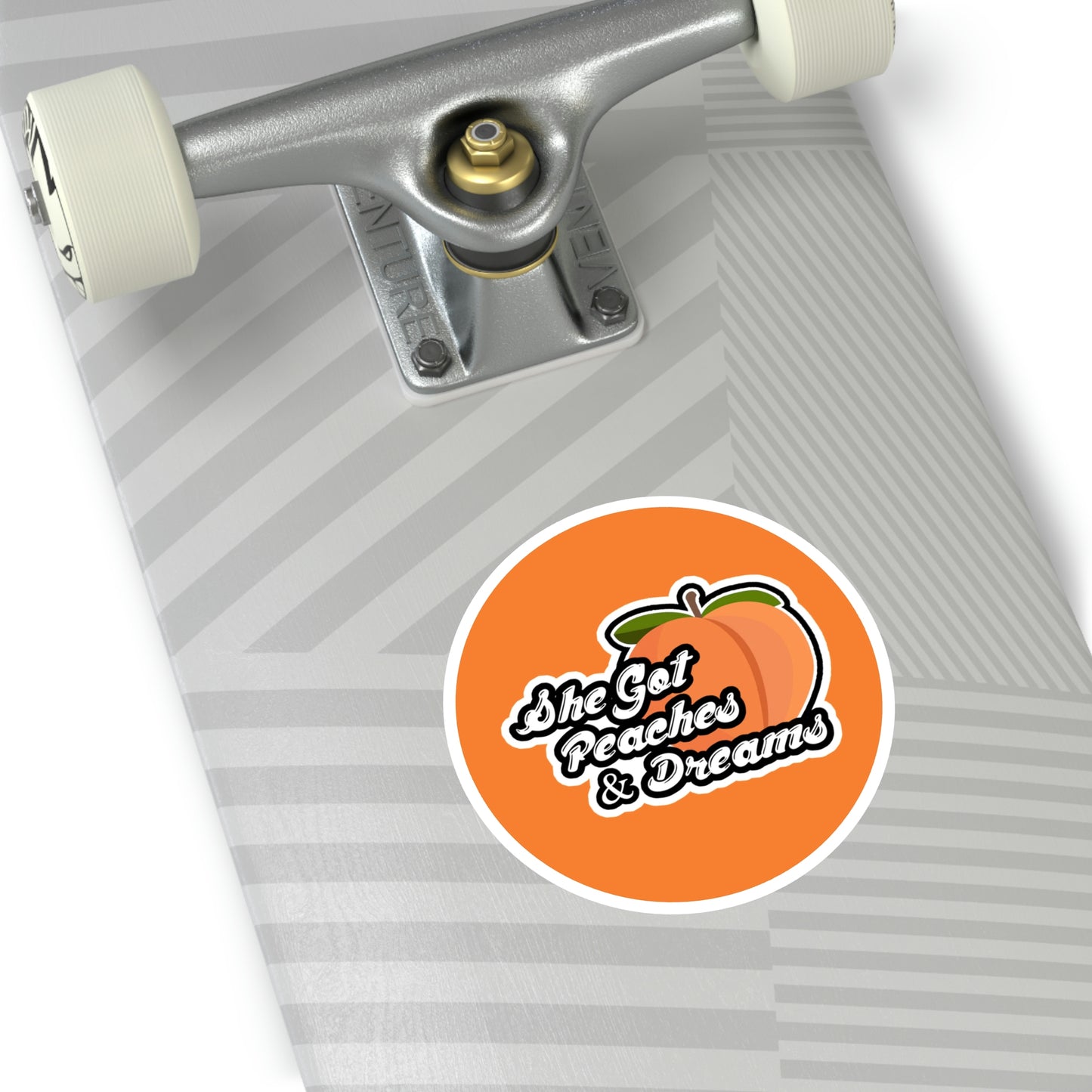 GFWP "Peaches And Dreams" Round Stickers, Indoor\Outdoor