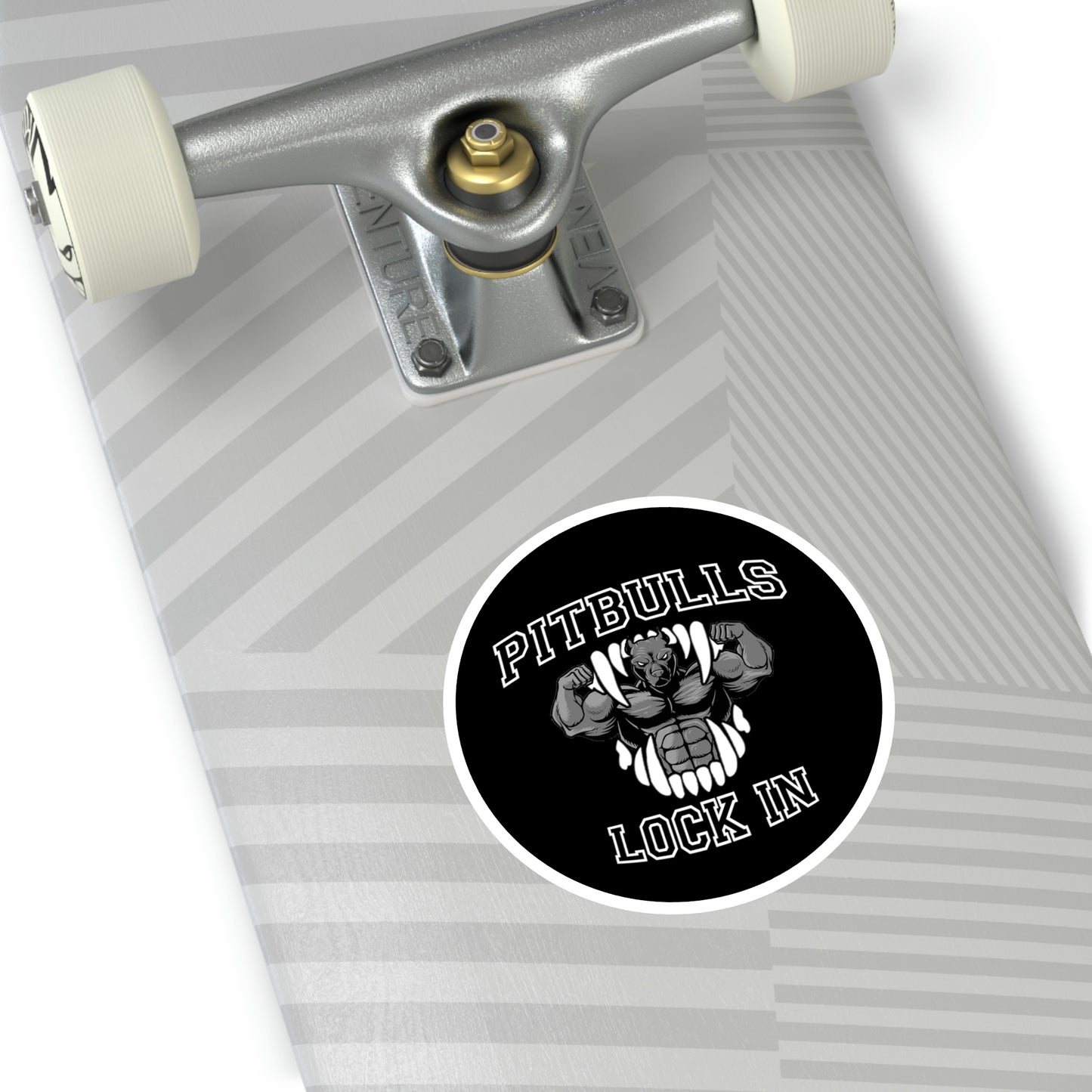 GFWP "Pitbulls Lock In" Round Stickers, Indoor\Outdoor