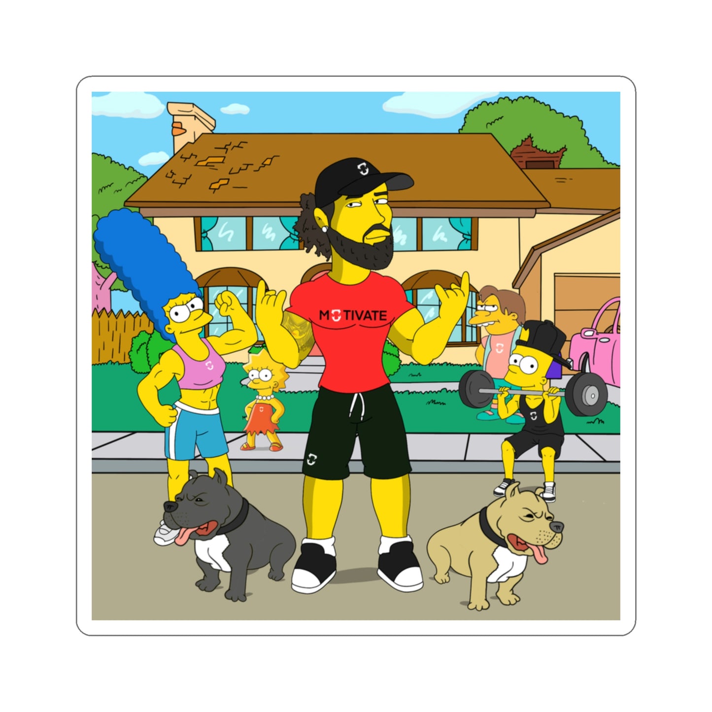 GFWP "Simpsonized" Cut Stickers